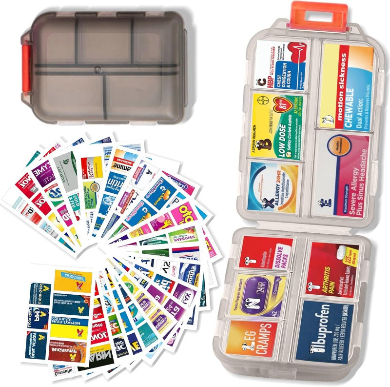Portable Multi-Compartment Sealed Pill Case