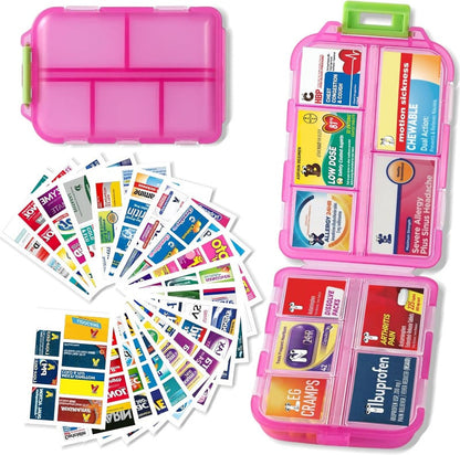 Portable Multi-Compartment Sealed Pill Case