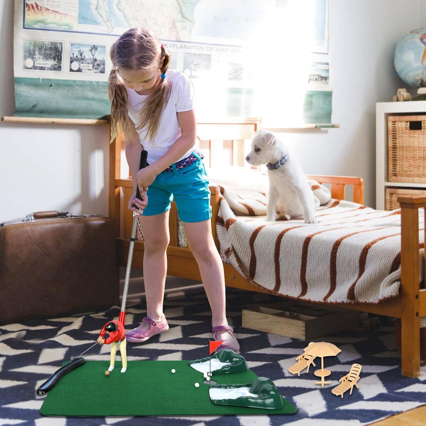 Mini Golf Games - Funny Golfer Gifts for Kids, Unique Mini Golfer On A Stick